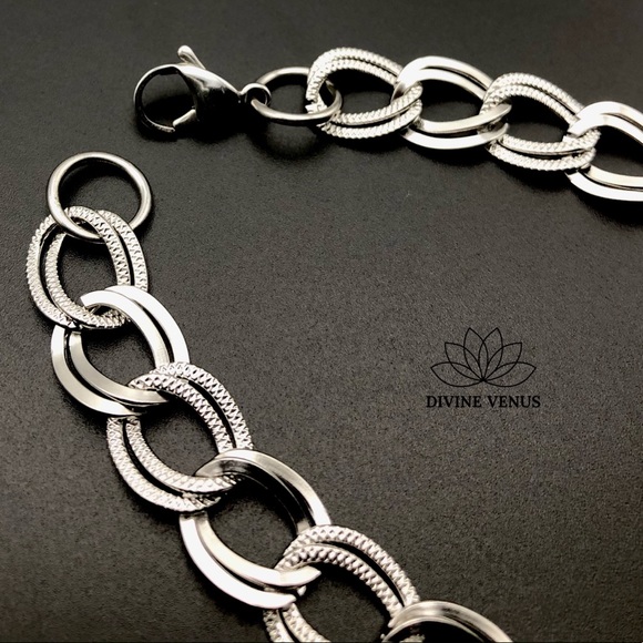 Linked Bracelet or Anklet | Stainless Steel - Picture 4 of 7